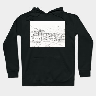 Cinque Terre Line Art Hoodie